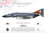 Color Litho - F-4K HMS Ark Royal 892 NAS, March-1969  "Strike Unseen" Ship #006 