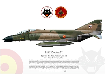 Color Litho - F-4C Ala12, Torrejon AB, Spain 64-0878 / 1972 "121 Escuadron"  